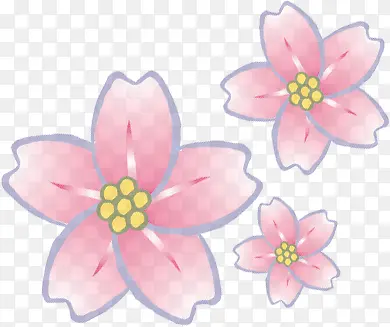 唯美粉色温馨花朵手绘