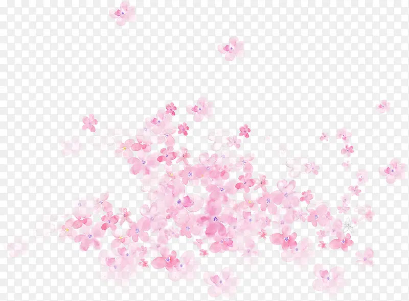 粉色淡雅唯美卡通花朵