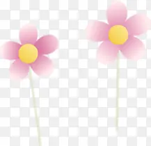 粉色唯美卡通花朵