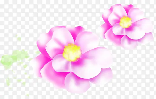 唯美粉色分层花朵
