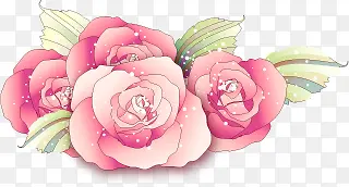 粉色唯美手绘节日康乃馨花朵
