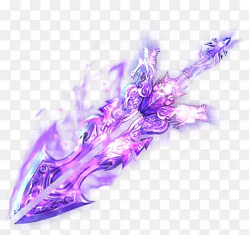 剑发光的剑紫色剑装饰