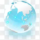 商务地球发光地球互联网图标