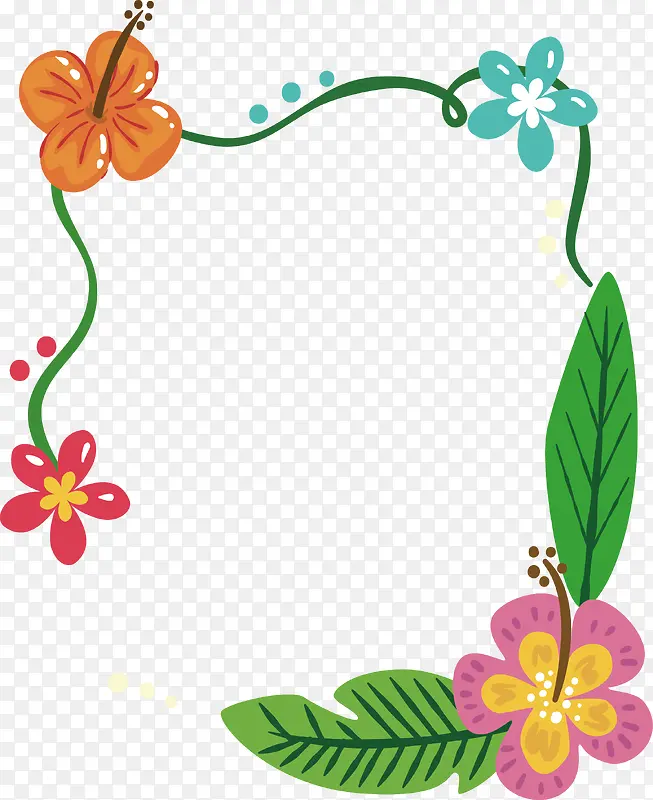 可爱小花朵装饰边框