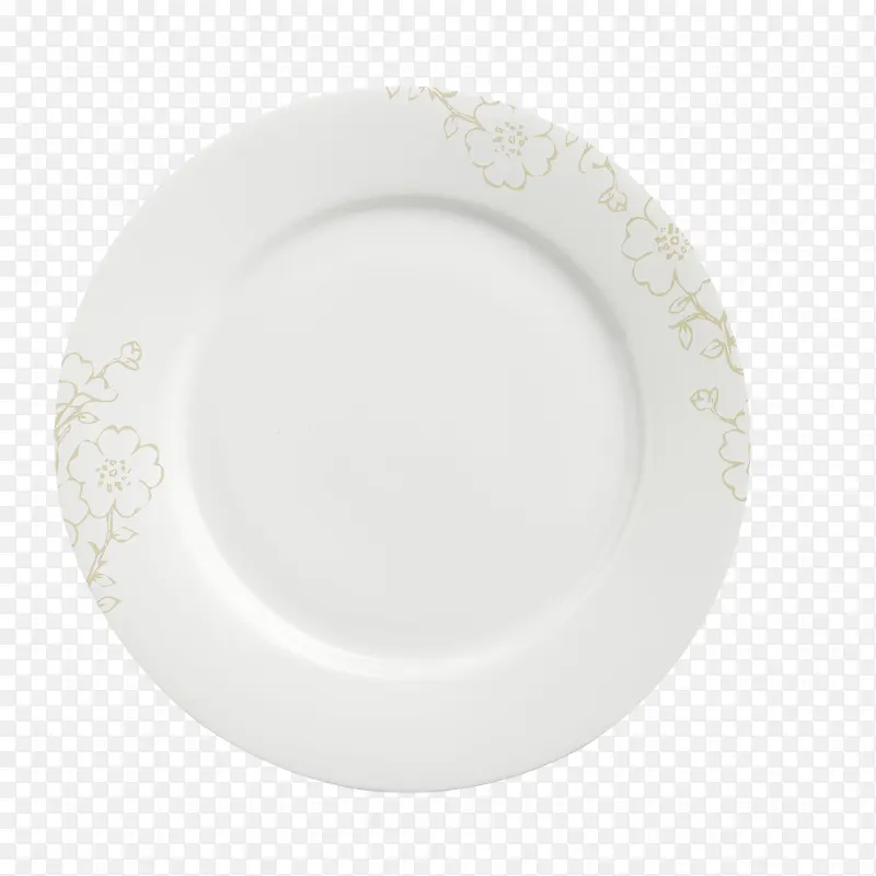 白色花纹餐盘