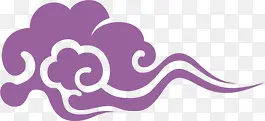紫色祥云装饰