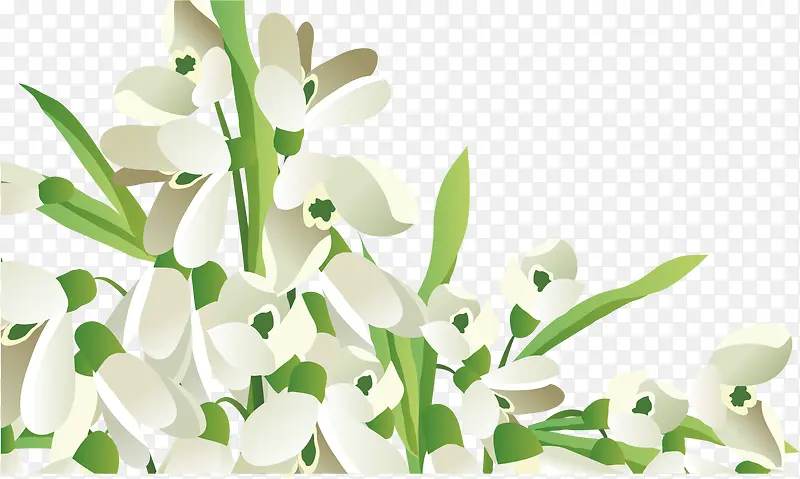 矢量白色的小花背景装饰图案