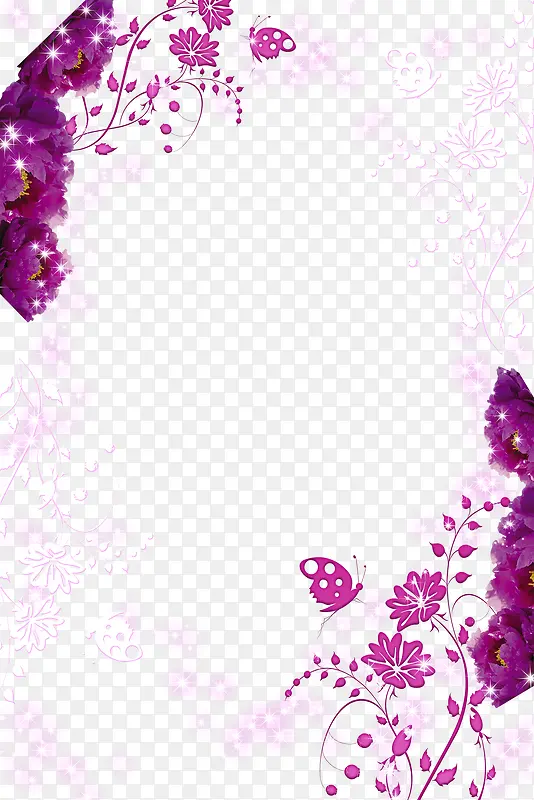 紫花海报背景效果