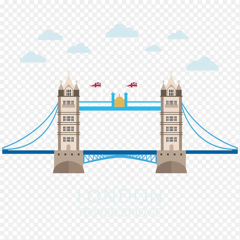 创意伦敦塔桥矢量素材