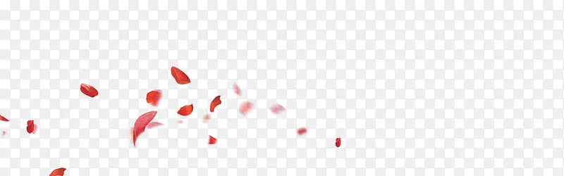 红色漂浮花朵花瓣装饰