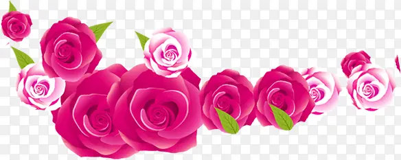粉色卡通水彩玫瑰装饰