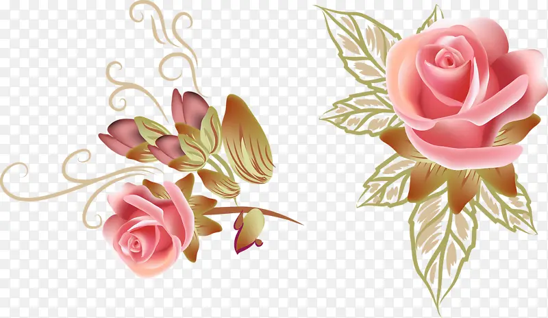 粉色玫瑰装饰