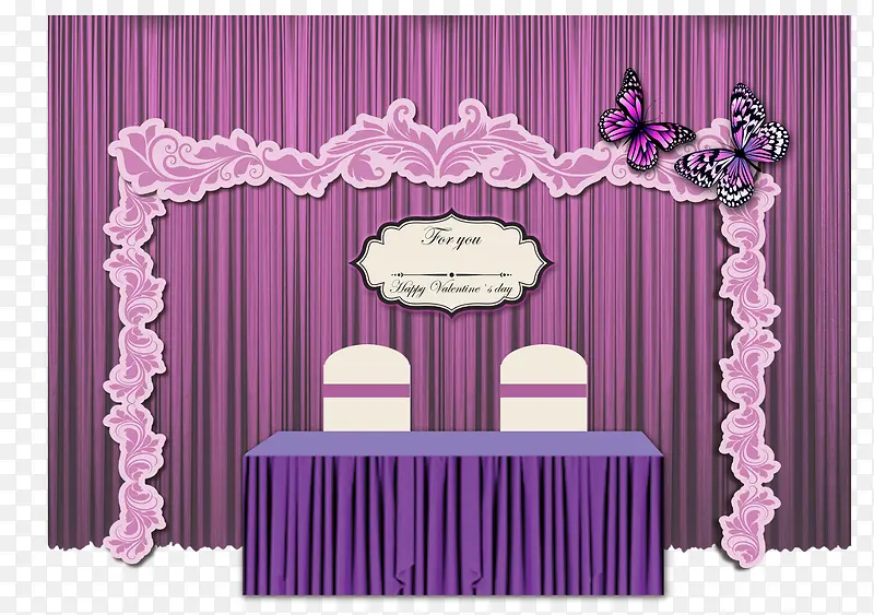 紫色婚礼布置装饰