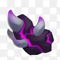 紫色手绘石头武器