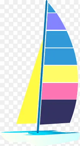 手绘夏日帆船海报设计