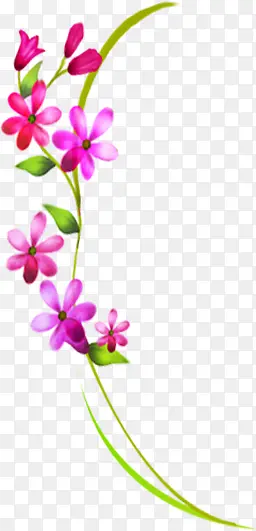 粉色水墨花朵植物花纹