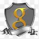 灰色盾牌桌面PNG网页图标google