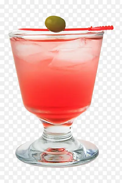 玻璃杯装红色饮料