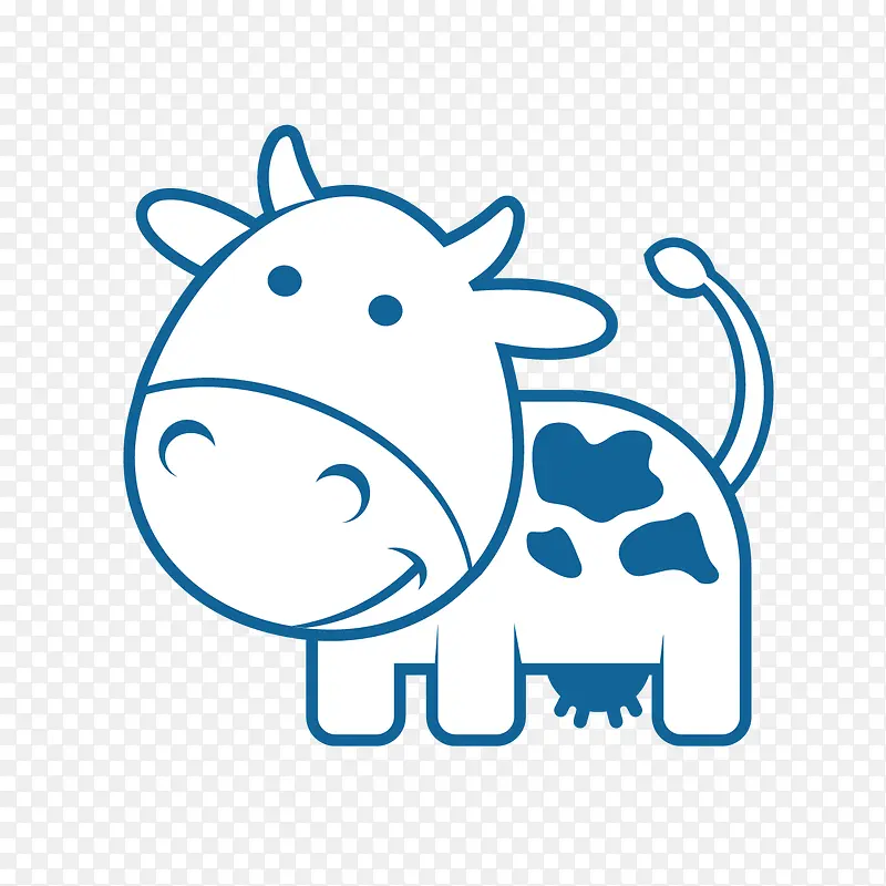 可爱卡通小奶牛
