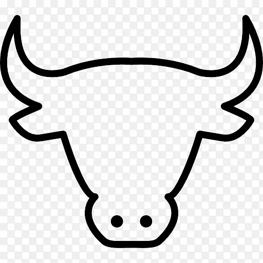 奶牛头部轮廓图标