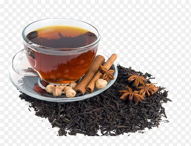 安化黑茶与茶水图片素材
