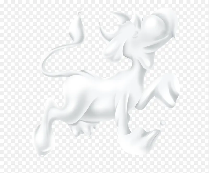 白色奶牛素材