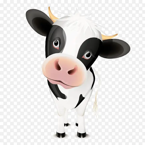 卡通可爱小牛奶牛