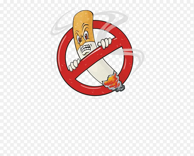禁止吸烟卡通图案