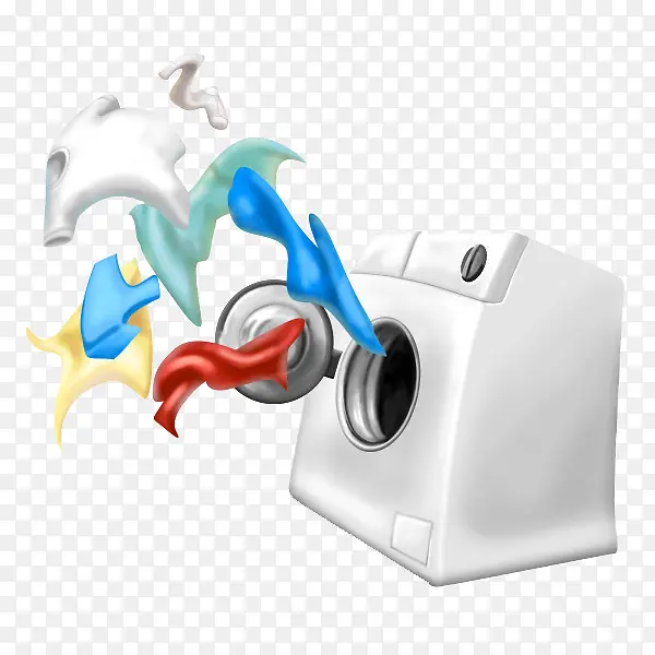 卡通创意洗衣机形象