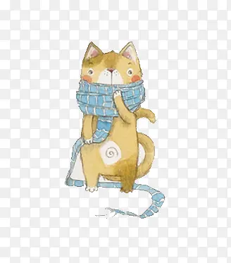 可爱围巾猫咪动漫卡通形象
