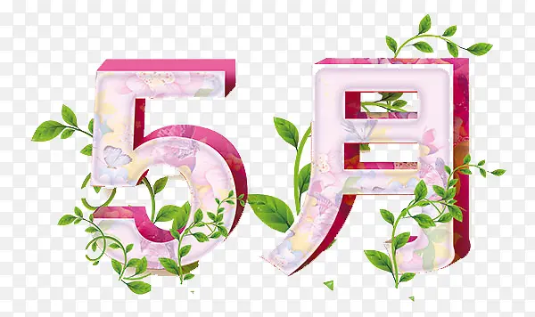 5月花字体