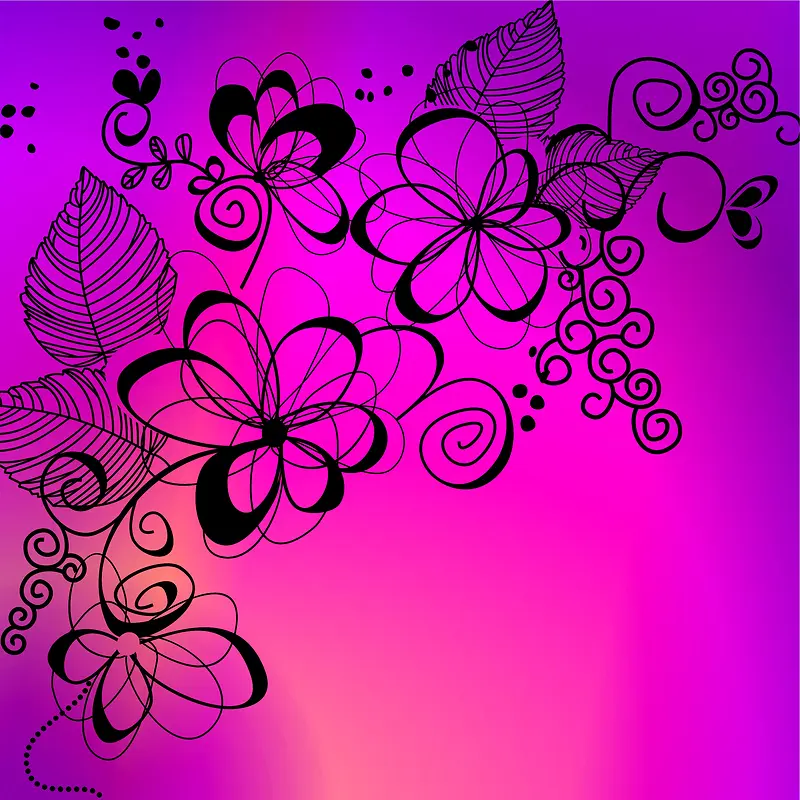 紫色花纹边框背景