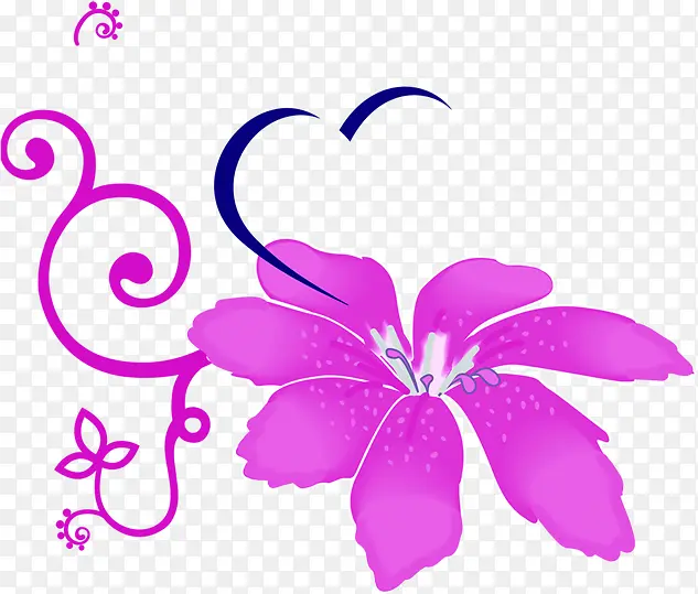 紫色手绘花朵花纹设计