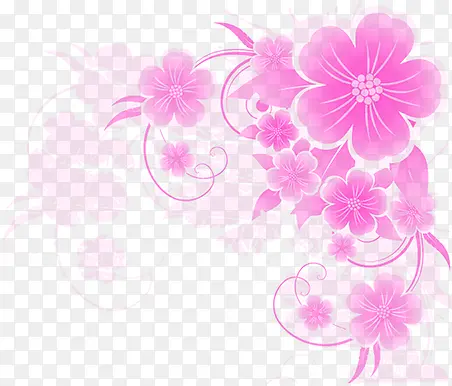 粉色温馨卡通花朵花纹