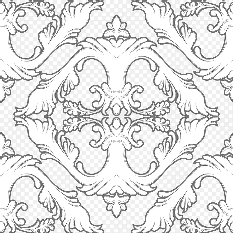 古典花纹花纹插画背景