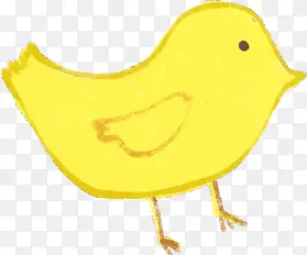 可爱手绘黄色小鸟动物