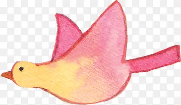 粉色卡通手绘小鸟