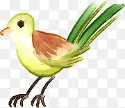 黄色手绘可爱小鸟