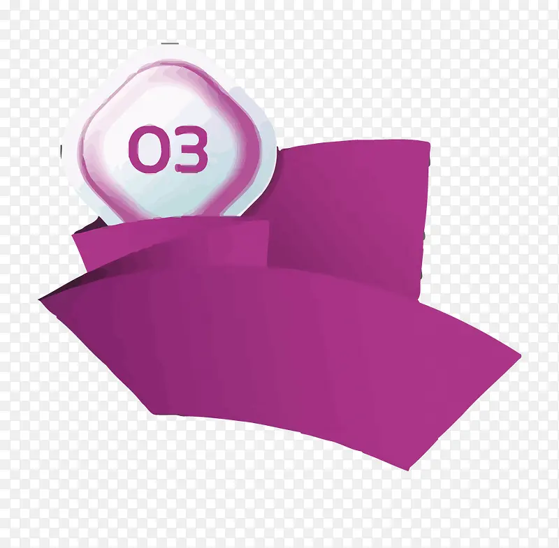 矢量粉紫色编号文字框