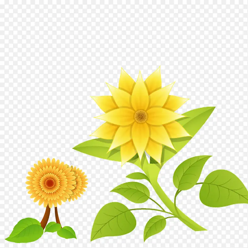 卡通手绘小花