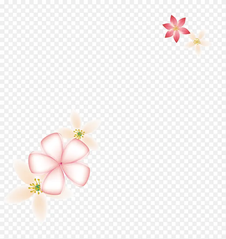 粉色小花装饰图案