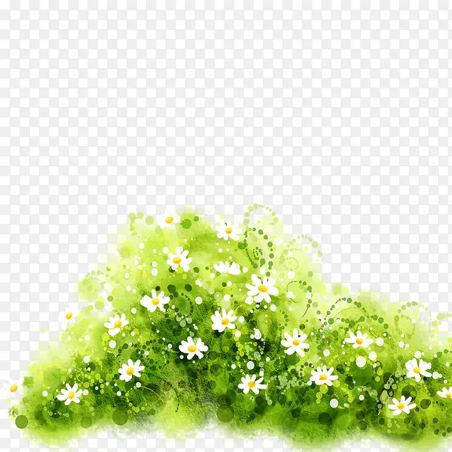 绿色花朵装饰