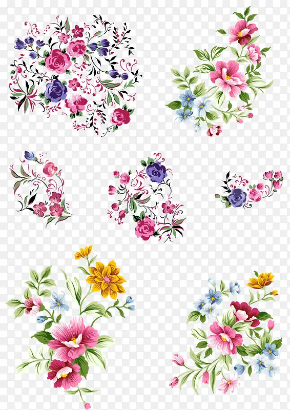 彩绘牡丹花朵装饰图片