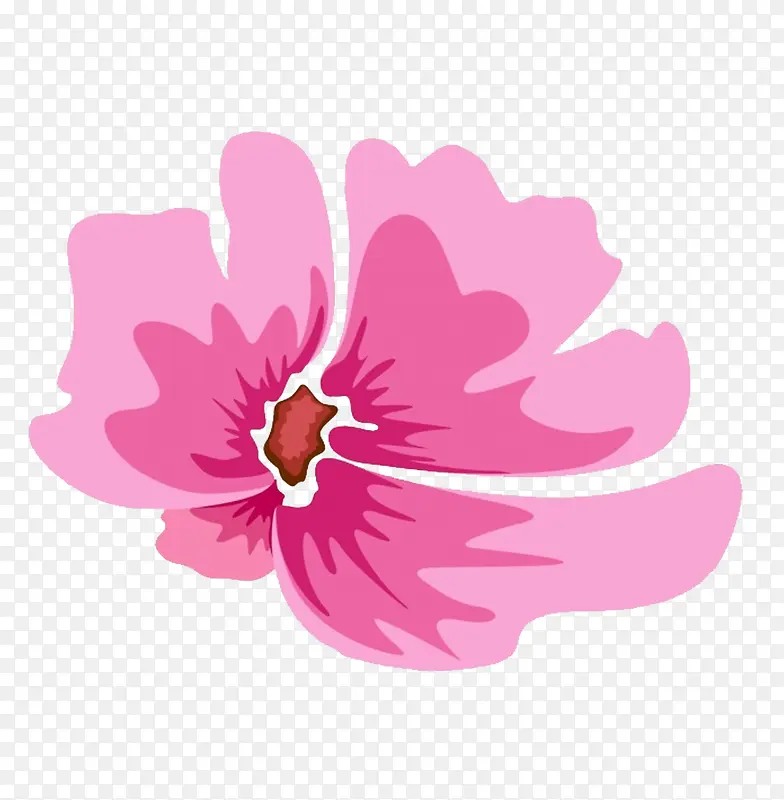 粉色手绘的花