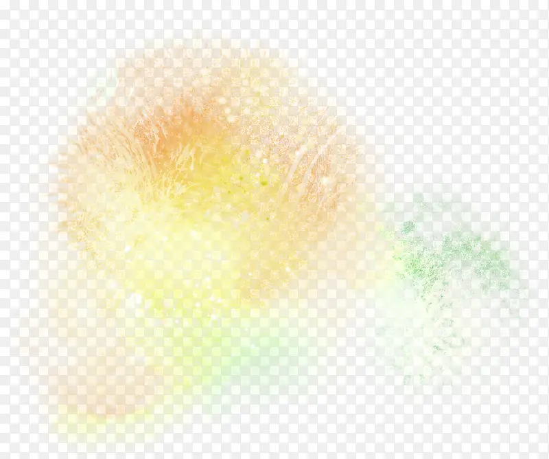 黄色绿叶烟花