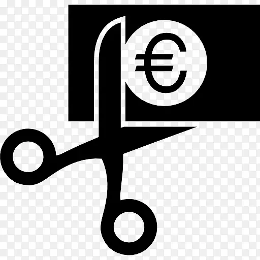 欧元从切割比尔图标