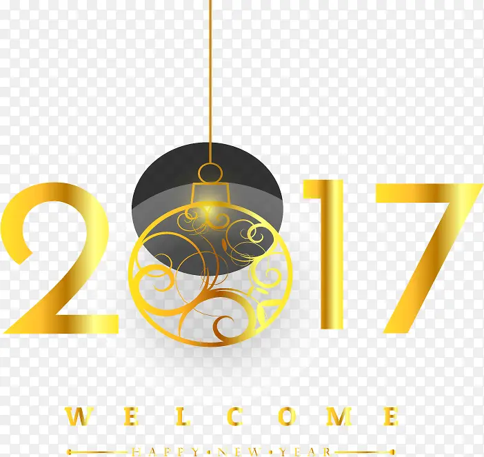 金色2017贺卡