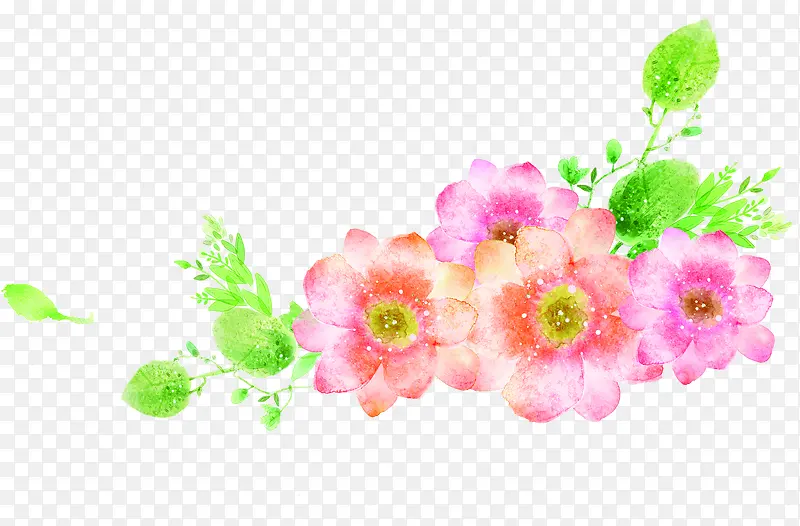 粉色多层夏日花朵