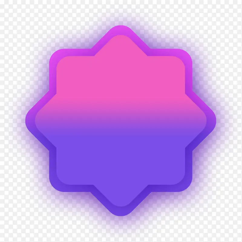 紫色卡通渐变重合多边形
