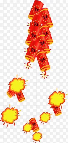 燃放的爆竹png素材